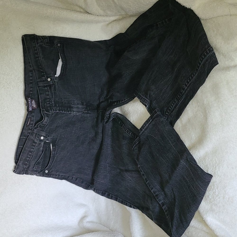 Michael kors tailored fit black jeans